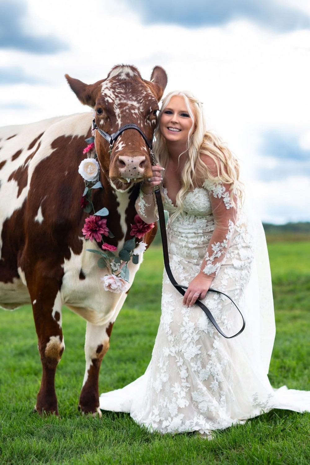 Bride and horse